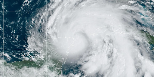 Satellite image of Hurricane Helene.
